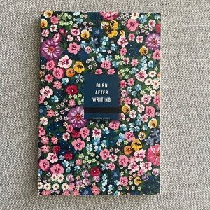 Burn After Writing Floral Cover